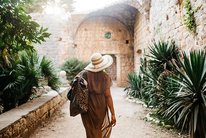 kaylah walking in gardens