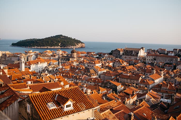 view of old town from city walls