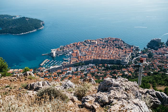 view of dubrovnik from kriz